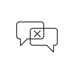 Disagreement icon linear logo isolated