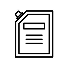 Doy pack pouch icon linear logo isolated