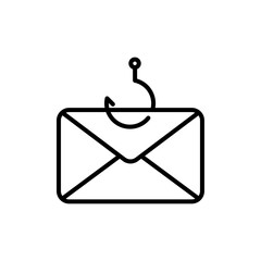 Email phishing icon linear logo isolated