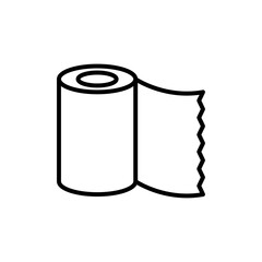 Foil roll icon linear logo isolated