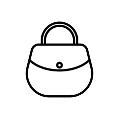 Handbag icon linear logo isolated