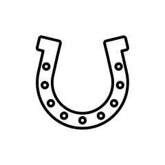 Horseshoe icon linear logo isolated
