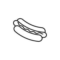 Hot dog icon linear logo isolated