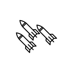 Fototapeta premium Missile icon linear logo isolated