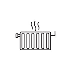 Radiator icon linear logo isolated