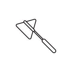 Reflex hammer icon linear logo isolated