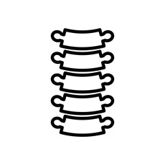 Spinal column icon linear logo isolated