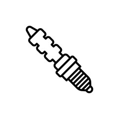 Spark plug icon linear logo isolated