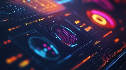 Dynamic Futuristic Data Visualization Interface