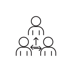 Third party icon linear logo isolated