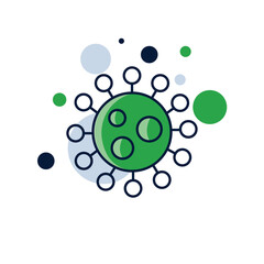 Abstract Digital connection logo, logo template for digital communication concept, Simple tech design, logo template design.