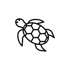 Obraz premium Turtle icon linear logo isolated