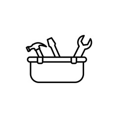 Toolbox icon linear logo isolated