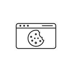 Web Cookies icon linear logo isolated