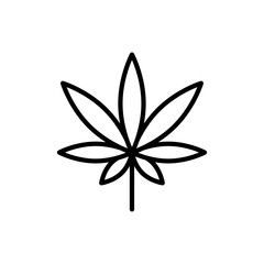 Weed icon linear logo isolated