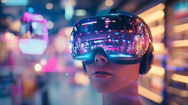 Immersive Virtual Reality Experience: Futuristic Technology Showcase