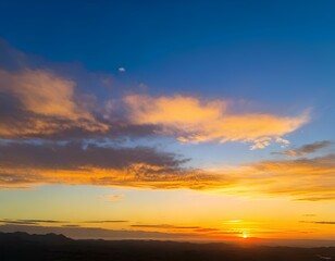 Obraz premium Beautiful sunset landscape background