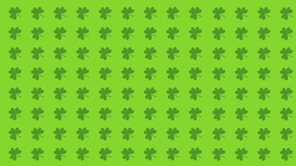 Saint Patrick's Day background illustration with shamrock pattern