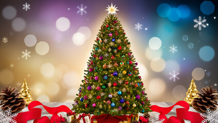 Obraz premium Christmas New Year holidays background. 