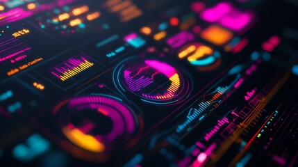 Vibrant Futuristic Digital Interface Design