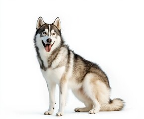 Fototapeta premium Siberian husky isolated on white