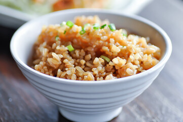 stir fried rice or fried rice with vegetable