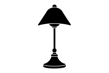 Obraz premium Table Lamp Silhouette Vector Illustration Design