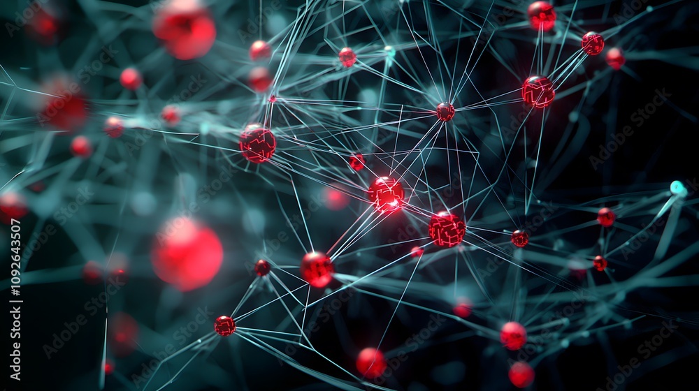 Poster Scientific discovery molecular structure lab environment abstract visuals high-tech setting close-up perspective for innovation