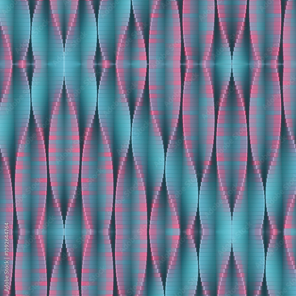 Poster A soft undulating digital illustration in purple and green tones. Dynamic and visually appealing background. 3d rendering