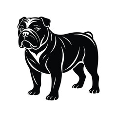 Unique Bulldog Silhouette Vector Art