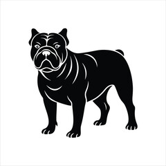 Elegant Bulldog Silhouette Vector Illustration