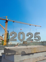 Fototapeta na wymiar Nowy Rok w Budownictwie 2025