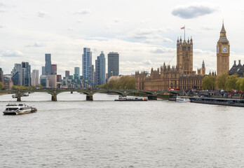 The Great Clock, or Big Ben, Great Bell of the Great Clock of Westminster, London, UK