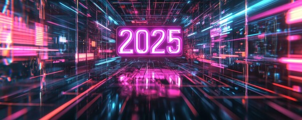 Exploring typography with glass reflections in a futuristic digital landscape creative design studio graphic art high-tech environment immersive viewpoint modern concept