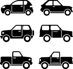Car icon set vector 