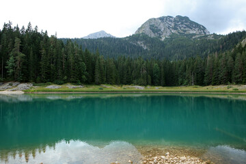 Black Lake - glacial lake near town of Zabljak in Durmitor National Park, Montenegro