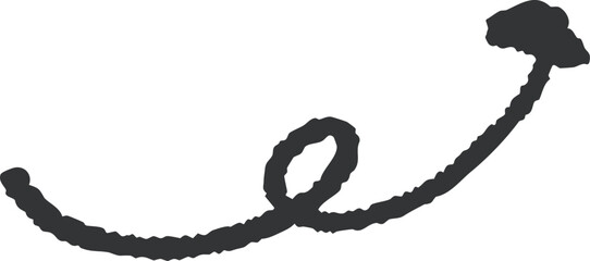 シンプルな手書きの矢印のアイコンイラスト
