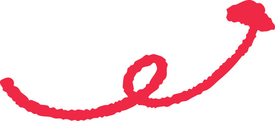 シンプルな手書きの矢印のアイコンイラスト