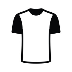 Basic t-shirt icon for casual wear representation