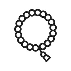 Obraz premium Prayer Beads Icon vector image. Suitable for use on web apps, mobile apps, and print media