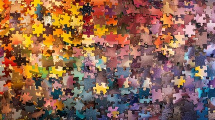 A mosaic of diverse puzzle pieces, intricately fitted together to form the mosaic of Diversity Equity INCLUSION Each piece