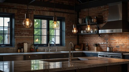 Fototapeta premium Industrial Chic Kitchen