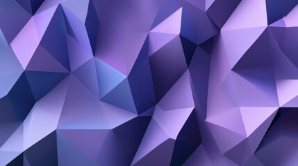 Obraz premium Geometric shapes in deep purple hues, 3D render, low-poly pattern with shadows and highlights, elegant and modern design.
