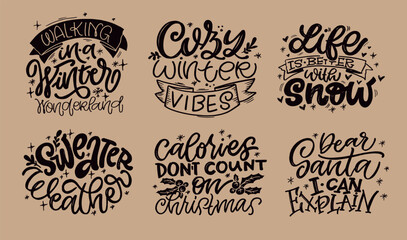 100% vector hand drawn doodle file. Trendy hand drawn lettering quote about winter holidays. Lettering for t-shirt design, mug print, bag print, clothes fashion. 