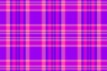 Cut out vector pattern textile, romantic tartan background check. Bold fabric seamless texture plaid in bright and pink colors.