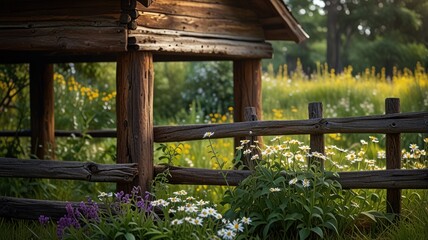 Rustic Gazebo & Wildflowers