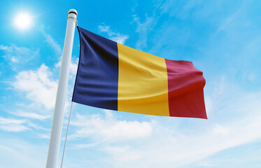 Chad Flag Photo, High-Quality Image of Chad Flag. Waving Chad Flag