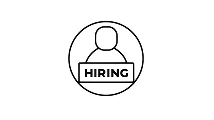 Hiring recruitment icon