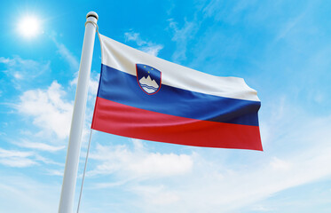 Slovenia Flag Photo, High-Quality Image of Slovenia Flag. Waving Slovenia Flag