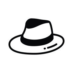 Icon of a simple hat for style or sun protection